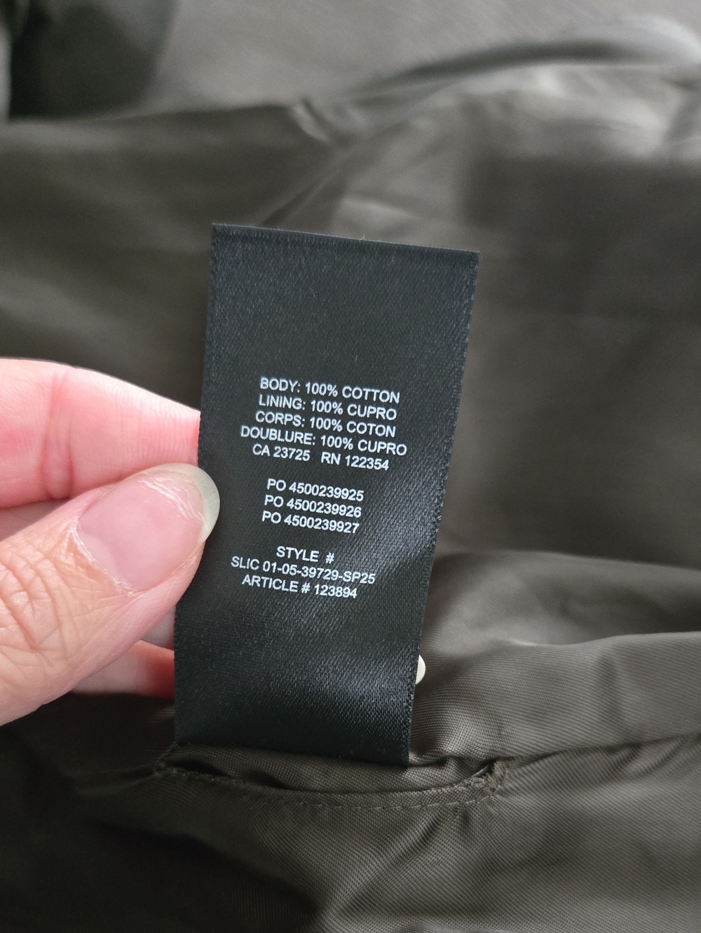 BNWOT Babaton Finch Mid Trench - City Twill - Picture 3 of 4